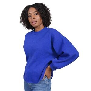 Xirena Purple Crewneck Sweatshirt Oversized Relaxed Fit Fleece Lined Size M